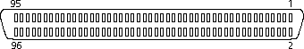 Sun SBus - 96 pin female connector (Fujitsu FCN 234P096-G/Y)