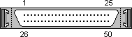 50 PIN HI-DENSITY D-SUB MALE