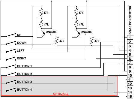 Game port joystick