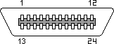 IEEE 488 24 PIN MALE CONNECTOR