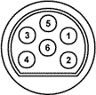 Lowrance serial connector (6PIN)