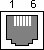 6 PIN RJ11, RJ14, RJ25 FEMALE CONNECTOR