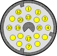 20 pin car OBD2 special connector layout