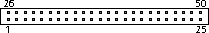 50 pin CompactFlash female connector diagram