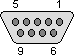 9 pin D-SUB female connector layout