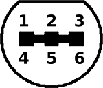Seven (7) pin Nintendo GameCube controller male connector