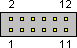 12 pin IDC male connector layout