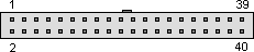 40 pin IDC female connector layout