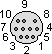 10 pin mini-DIN female special connector layout