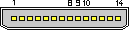 14 pin Motorola cell phone special connector layout