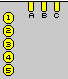 5 pin Nokia 6100 cell phone special connector layout