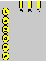 6 pin Nokia 6600 cell phone special connector layout