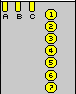 7 pin Nokia 7500 cell phone special connector layout