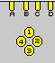 4 pin Nokia 8270 cell phone special connector layout