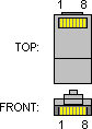 8 pin RJ45 (8P8C) male connector diagram