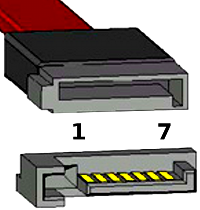 7 pin Serial ATA connector (male + female)