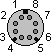 8 pin TURBOVISION TV female connector layout