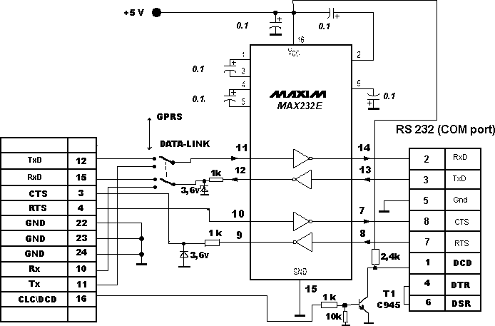 Pantech data cable schematic and pinout